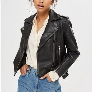 Topshop faux leather jacket